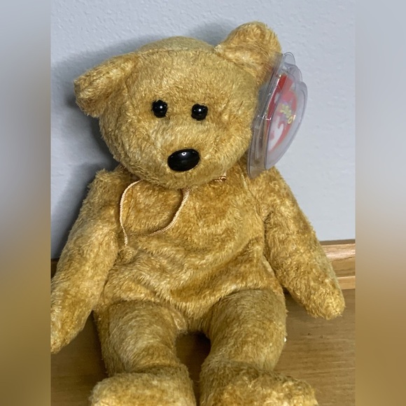 Rare Retired Ty Beanie Baby Cashew The Bear 2000 W/ Errors Tush Tag - Picture 1 of 8